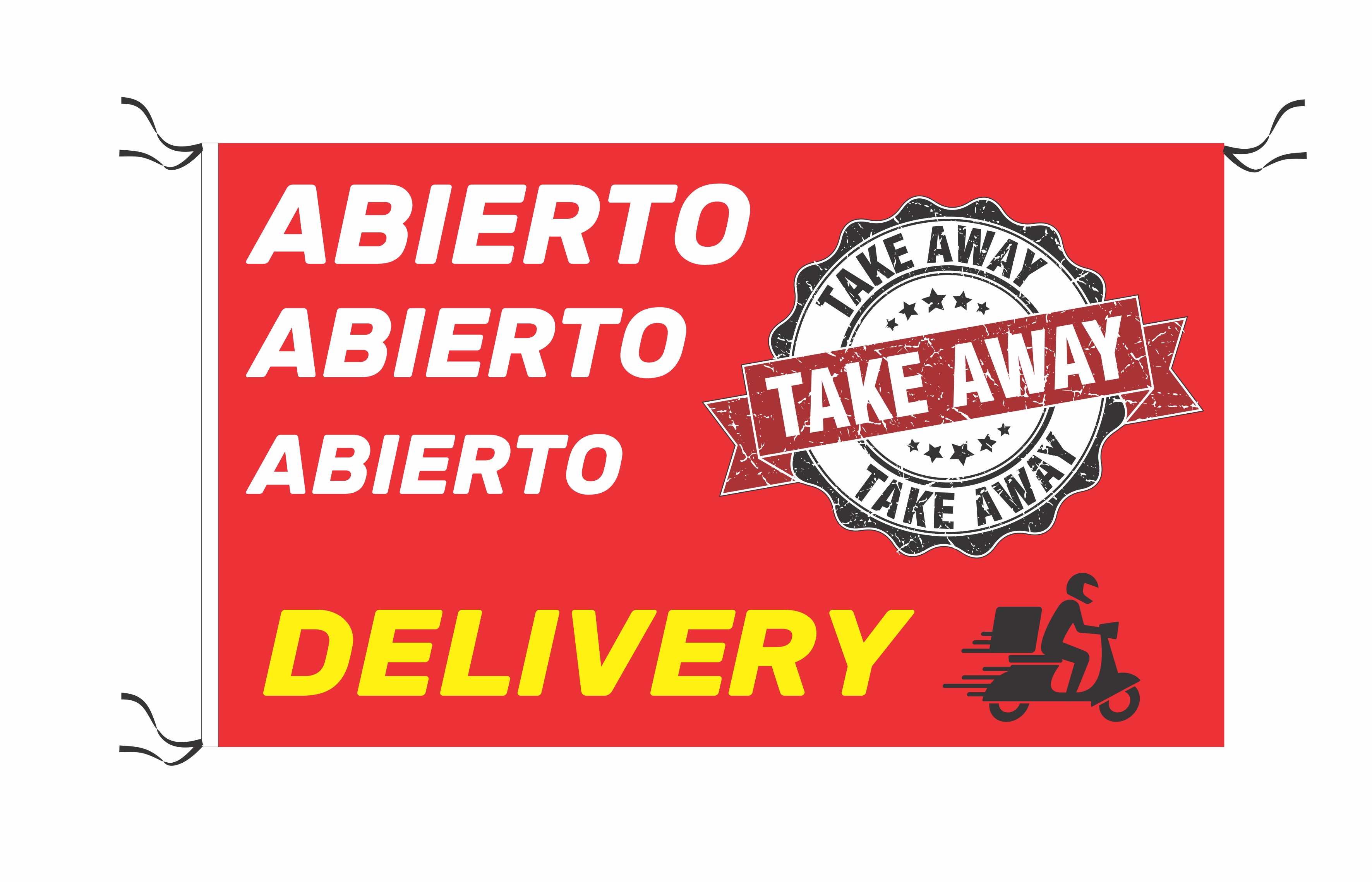 Abierto Delivery medida 150 x 90 cm   art:36000